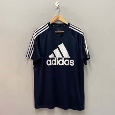 Adidas Mens  Size L Short Sleeve T-shirt Blue 
