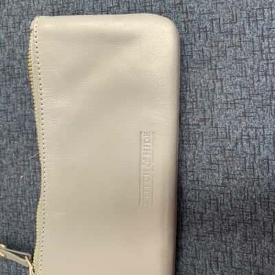 Womens blue grey purse leather 
