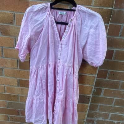 Ghanda Womens  Size S Mini Dress Pink  