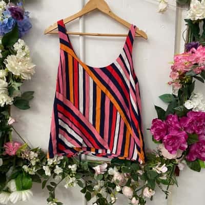 Mister Zimi Womens  Size 12 Sleeveless Top Multicoloured 