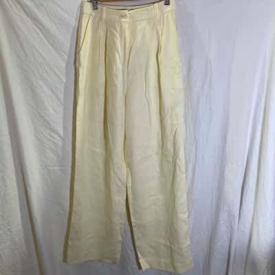 Witchery Size 8 Linen Pants Yellow 