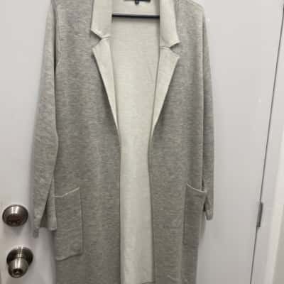 French Connection Womens  Size M Longline Cardigan Grey 