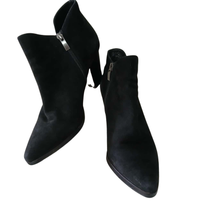  Mint Velvet Blk Ankle Boots Womens  Size 39