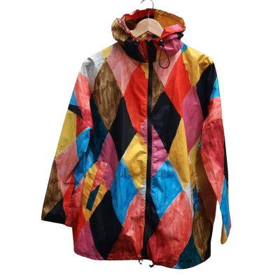 GORMAN Size S/M Harlequin Hooded Rain Jacket