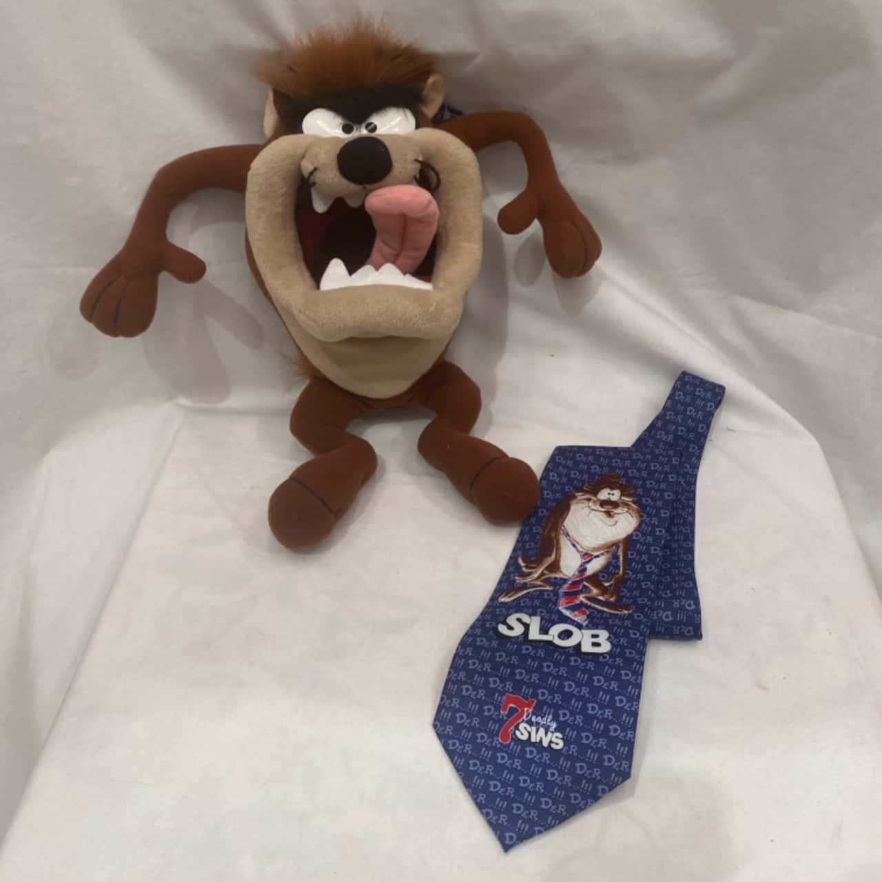 Mens Vintage Retro 1997 Looney Tunes Tasmanian Tassie Devil Novelty Tie