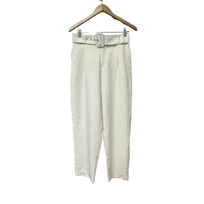 BNWT Showpo Womens Size 12 High Waisted Pants Cream / Off White 