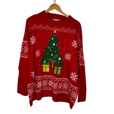 Virtuelle Womens  Size S Jumper Pattern / Red 