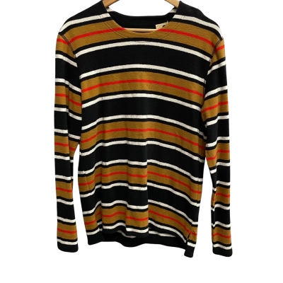 Levi's Mens  Size 2 Long Sleeve Top Black  / Striped 