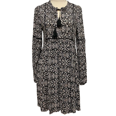 Sportsgirl Womens  Size 6 Babydoll Dress Black Floral
