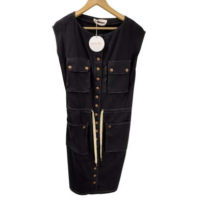 See By Chloé Womens  Size 38 Casual Dress Black  / Cream / Rose Gold 