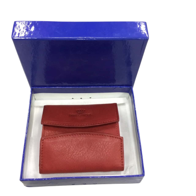 Daniela Moda Red Italian Leather Mini Wallet - Brand New In Box
