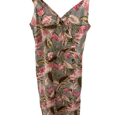 Rockmans Womens  Size 12 Sleeveless Dress  Grey / Multicoloured / Pink  