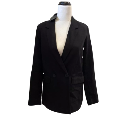 Glassons Womens  Size 6 Black Dbl breasted blazer NWT