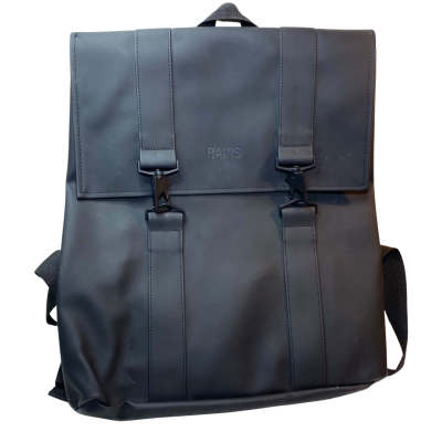 RAINS Black Backpack 36x40x10 cm
