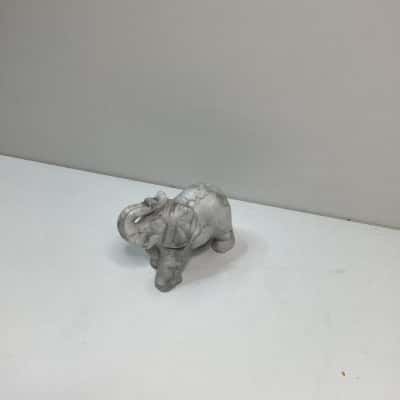 Vintage Miniature Marble Elephant Figurine 