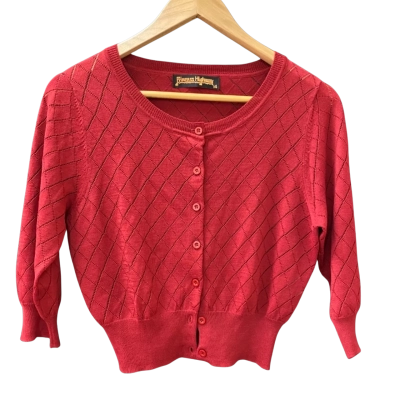Princess Highway Size 14 Button-down Cardigan Burgundy Red 