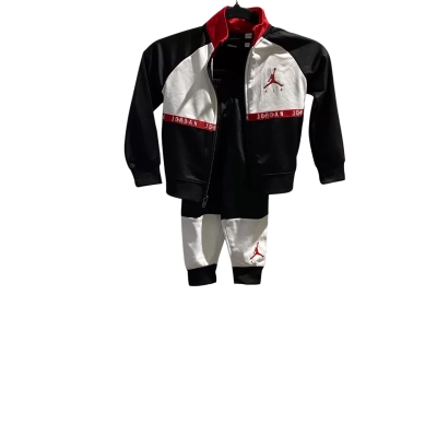 Air Jordan Kids  Size 1 / 18-24m Black, Red, White 2 pce Track Suit  HTH1