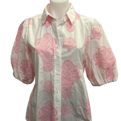 Country Road Womens  Size 8 Blouse Pink  / White 