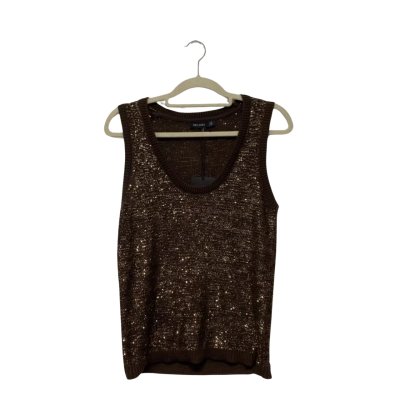 Decjuba Womens Tilly Sequin Knit Tank Size M 