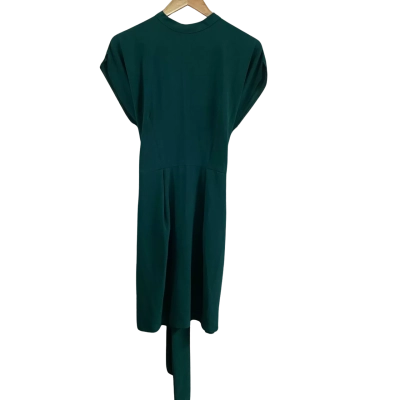 Closet London Womens  Size 16 Petite Belted Tie Waist Mini Dress Emerald Green