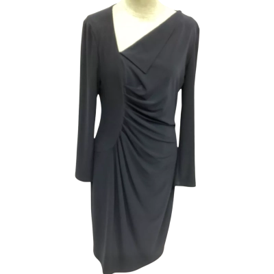 Anthea Crawford Womens  Size 12 Long Sleeve Dress Navy Blue 