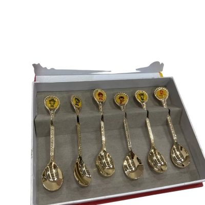 2008 Beijing Olympics Haoyun Fuwa Stainless Steel 6 Piece Tableware Anime 