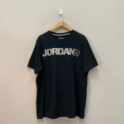 Jordan Mens  Size XL Short Sleeve T-shirt Black  / Silver 