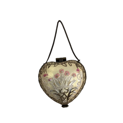 Vintage Heart Shaped Trinket Box 