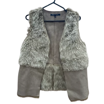 French Connection Womens  Size 10 Faux Fur Brown Vest 