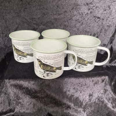 Enamel Metal Mugs x 4 by The Thoughtful Gardener.