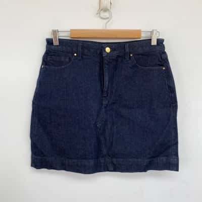 Country Road Navy Blue Denim Mini Skirt  Size 10