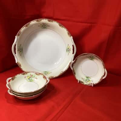 Vintage 1930s Noritake Japan - 5 pc Serving Set