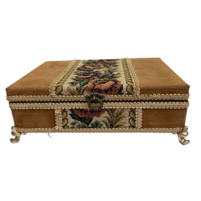 Jewellery floral tapestry box