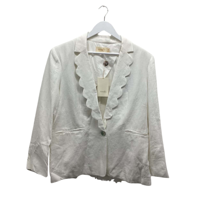 Versify ‘Georgie’ Size 16 White Linen Coat BNWT