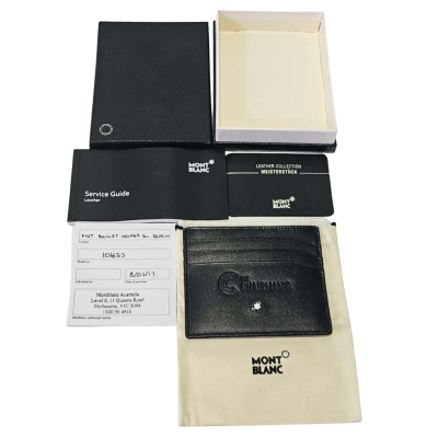 Mens Mont Blanc Six Card Holder. From Meisterstück Leather Collection. Made in Germany.