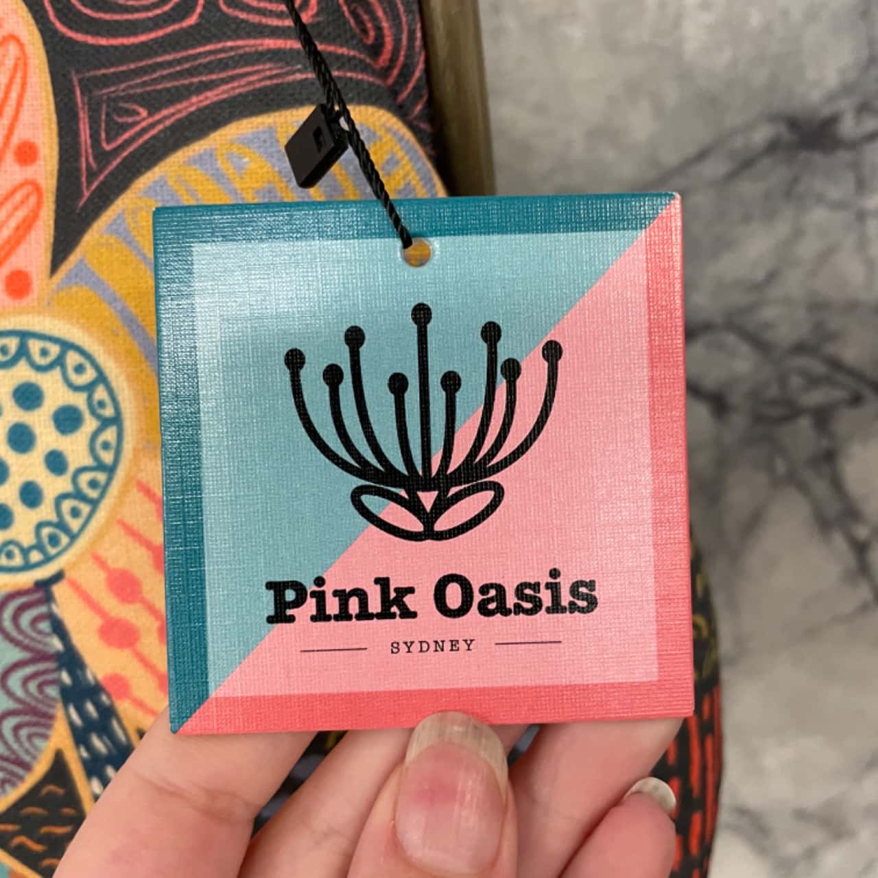 Pink Oasis Doodle Flora Handbag and Crossbody 2 Way Bag, Leather and Linen, Brand New with Tags