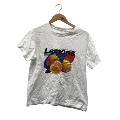 Lemons Mens  Size S Short Sleeve T-shirt White 