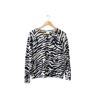 Gorman Size 12 Long Sleeve Top Animal print / Beige / Black  