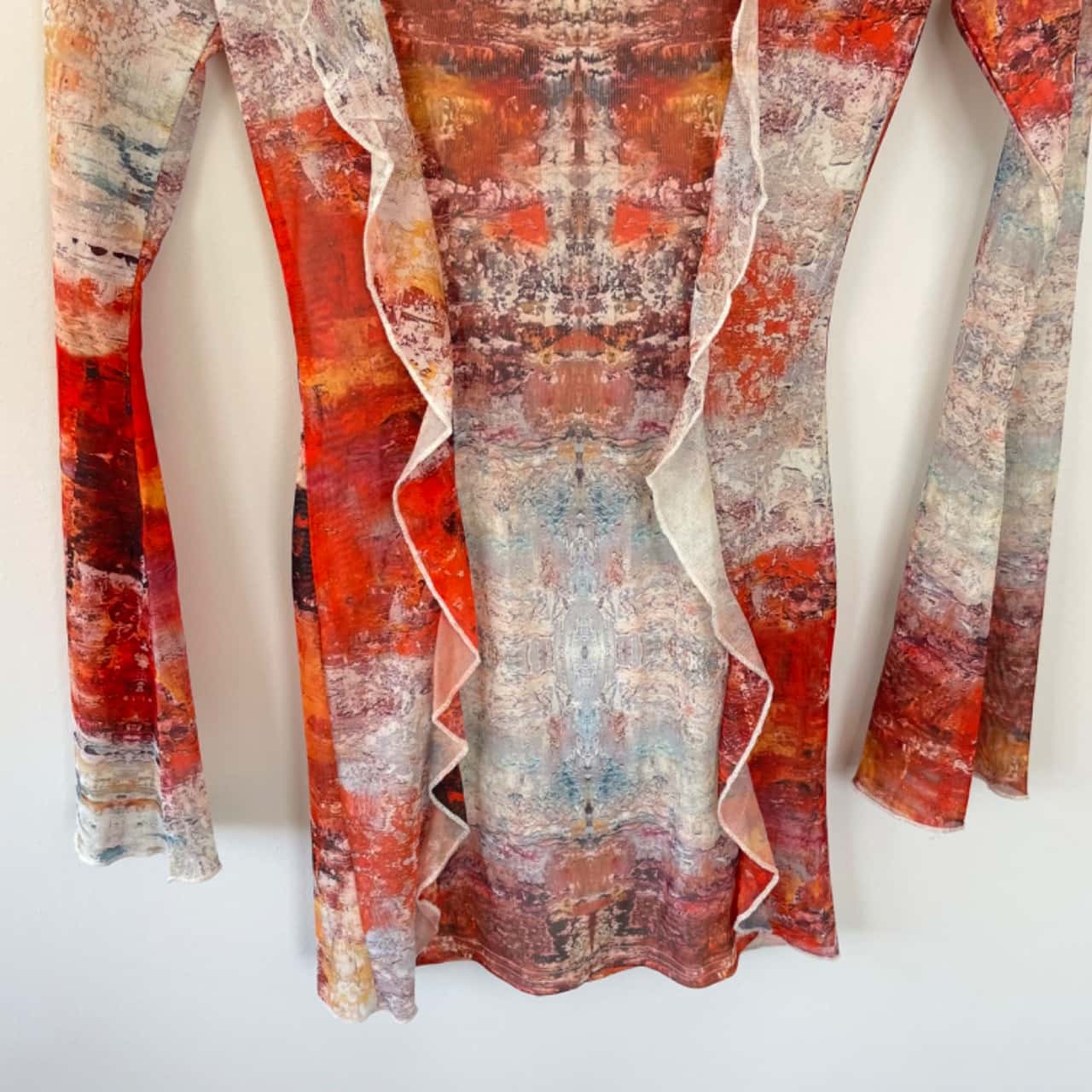 strapless open back dress Jorja Dress Orange Shimmer