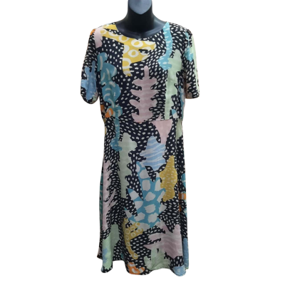 GORMAN 'Zissou' Size 12 100% Silk Dress Midi Length