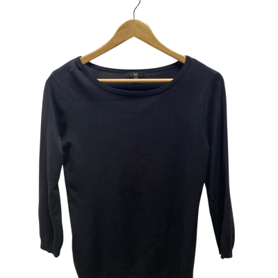 Cue Womens  Size L Black  Long Sleeve Top