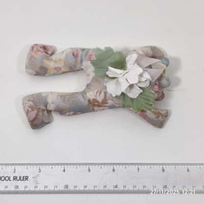 Vintage Hand Made Froggy Fabric Paper Weight Ornament 