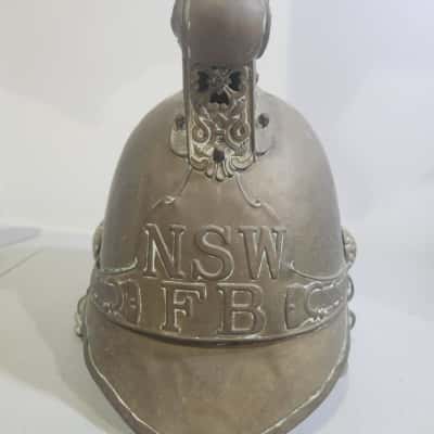 Vtg. NSW Fire Brigade Brass Helmet