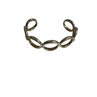  Womens 925 Sterling Silver Cuff Bracelet 