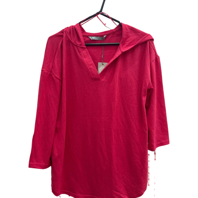 Katies Womens  Size L Hot Pink Hooded Long sleeve top 