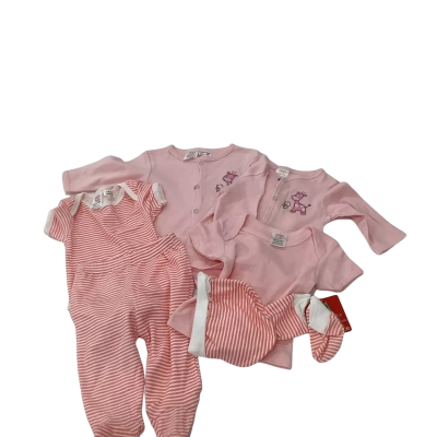 BNWT Ollies Place Kids Size 000 8 Piece Pink Set RRP $49.99 (Baby)