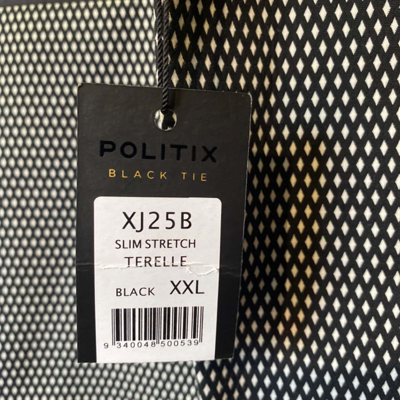 Politix Mens Size XXL Suit Jacket Black / White