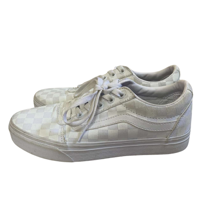 Woman's Vans size 7 Ward Checked White 