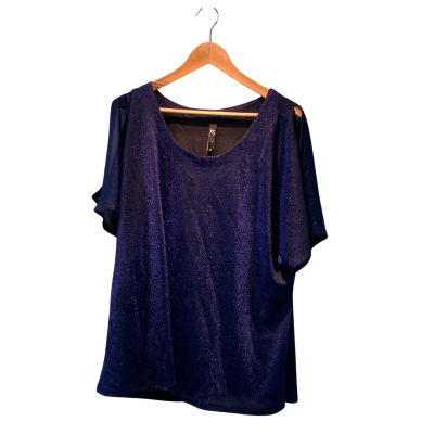 Taking Shape Womens  Size 20 Short Sleeve Top Navy Blue 
