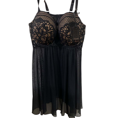 City Chic Womens Size 14 Cordelia BDoll Black Top RRP$89.95 